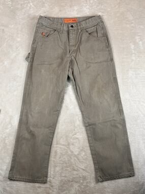 Wrangler Riggs Workwear FR Ripstop Cotton Work Pants Gray 33x32 FR3W02D